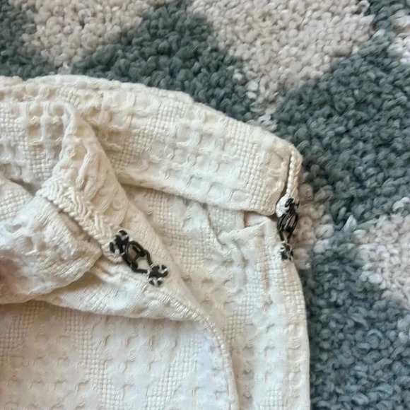 Free People Cream Textured Cropped Pants - Picture 3 of 5